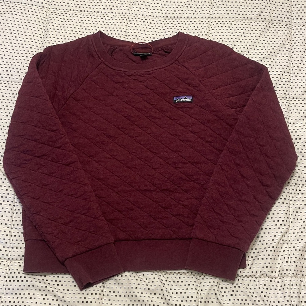 Patagonia Maroon Quilted Pullover